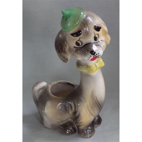 Vintage Japan Long Neck Dog Wearing Beret Planter - Etsy