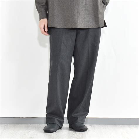[UNPT57]un/unbient(アン/アンビエント)Wide Pull Pants/ T/W Twill (ワイドプルパンツ/T/W ...