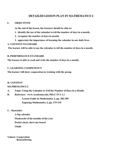 Sample Lesson Plan Calendar 的图像结果