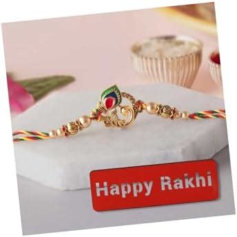 Buy eCraftIndia Green & Golden Om & Peacock Feather Religious Designer ...