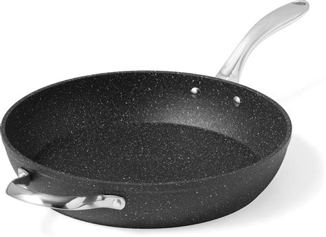 Starfrit 060691 The Rock 12.5" (32cm) Fry Pan with Helper Handle, Black ...