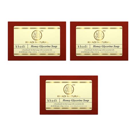 Khadi Natural Honey Glycerine Soap Combo Pack Of 3 – 125gm Each