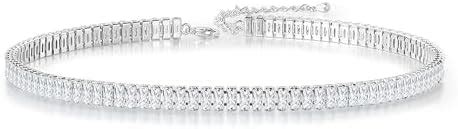 Peora Silver Plated Baguette Stone Studded Collar Necklace Stylish ...