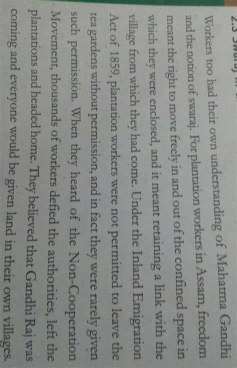 plantation workers too had their own understanding of gandhi ji's ...