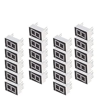 Ds Robotics® 1 Digit 7 Segment LED Display Common Cathode (20 Piece ...