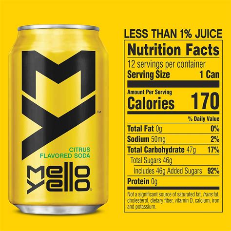 Mellow yellow zero nutrition facts - benchmery