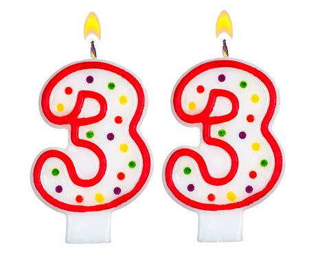 Set of number thirty-three years (33 years) celebration design ...