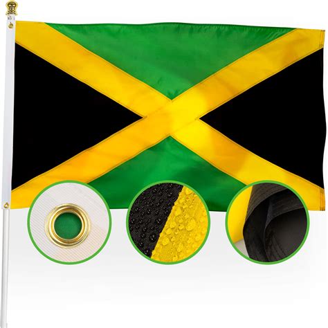 Xifan Premium Nylon Jamaica Jamaican Flag 3x5 Outdoor Double Sided ...