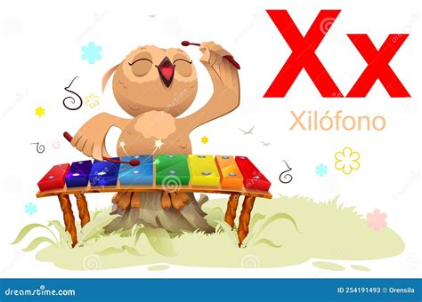 ABC Spanish Alphabet Study Letter X Xilofono Language Xylophone ...