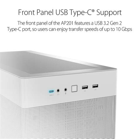 ASUS Prime AP201 Micro-ATX White Cabinet - tpstech.in