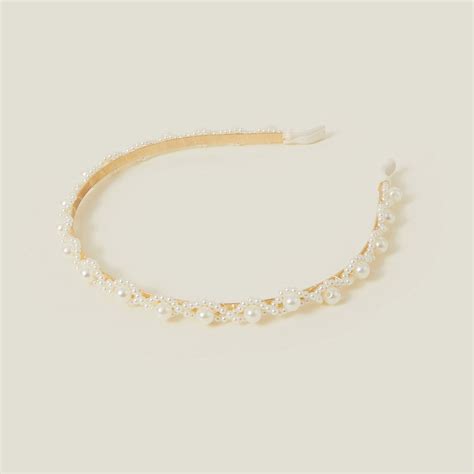 Golden Pearl Hairband - Accessorize India
