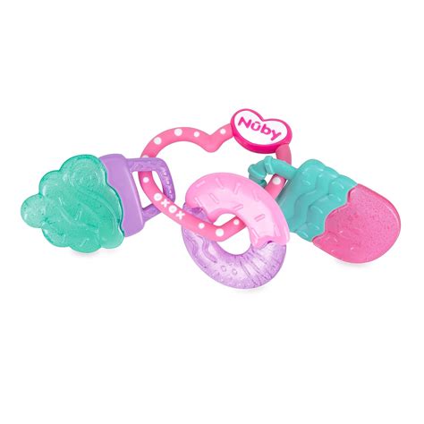 Buy Nuby IcyBite Popsicle, Donut and Ice Cream Teether Ring - 3+ Months ...