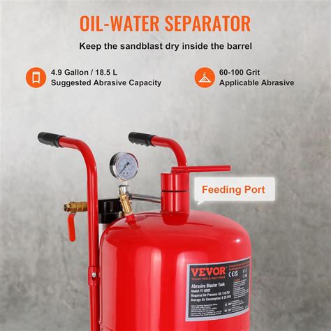 Sand Blaster VEVOR 10Gal Pot Sandblaster, 125 Psi India | Ubuy