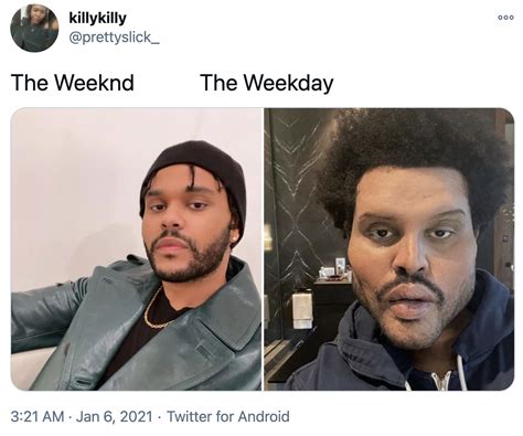 The Weeknd The Weekday | The Weeknd's Plastic Surgery Face | Know Your Meme