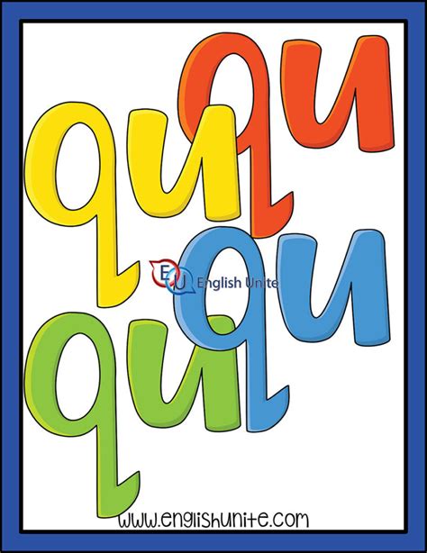 English Unite - Qu Word Art (Lowercase)