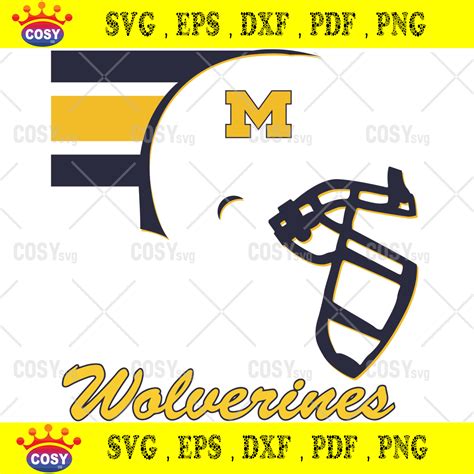 Michigan Wolverines Helmet Svg Sport Svg, Helmet Svg