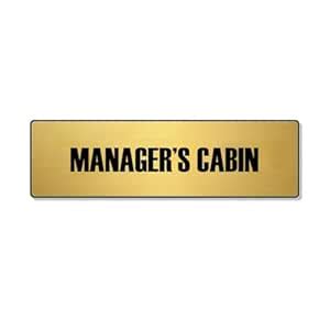 SRGInfotech Acrylic Message Signage | MANAGER’S CABIN| Gold acrylic ...