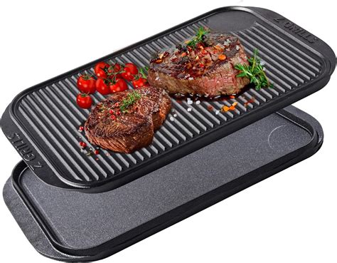 Amazon.com: Z GRILLS Cast Iron Griddle 2-in-1 Reversible Grill Pan ...