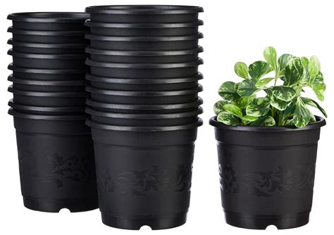 Kraft Seeds by 10CLUB Plastic Nursery Seedlings Pots - 20 Pcs (6 Inch ...