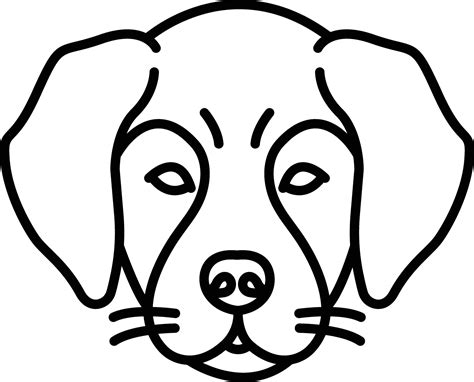 Dog face outline vector illustration 42392547 Vector Art at Vecteezy