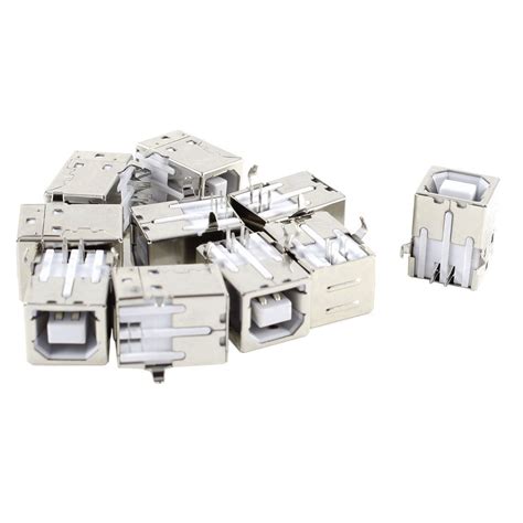 acce & peri® 10PCS USB Type B Right Angle Female Connector 4-Pin 90 ...