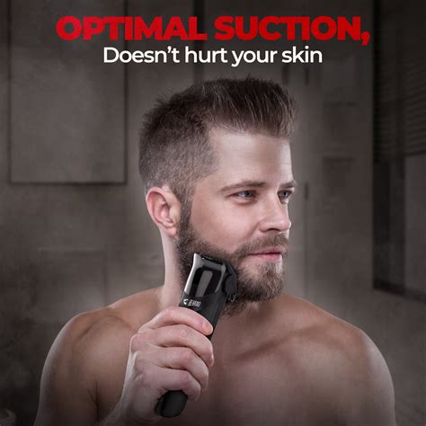 Beardo Ninja X Professional Vacuum Trimmer | No-Mess Trimmer for Men ...