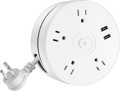 Amazon.com: Auto Retractable Cord Power Strip，Bototek 6 Outlets with 3 ...