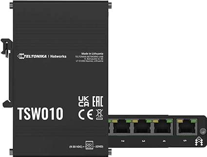Teltonika TSW010 5-Port 10/100 Mbps Unmanaged Ethernet Switch; Black ...