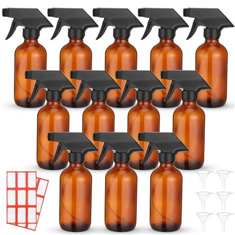 Amazon.com: Norme 12 Pcs 8 oz Glass Spray Bottles with Funnels and ...