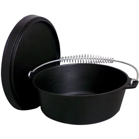 King Kooker CI20S 20-Quart Pre-Seasoned Cast Iron Dutch Oven with Lid ...