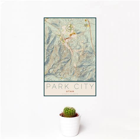 Park City - Utah Map Print in Woodblock — JACE Maps