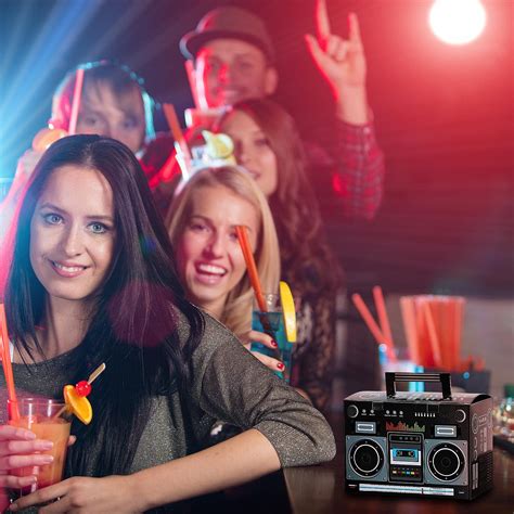 Buy 8 Pieces 80's Party Decorations Include 4 Pieces 80s Theme Boom Box ...