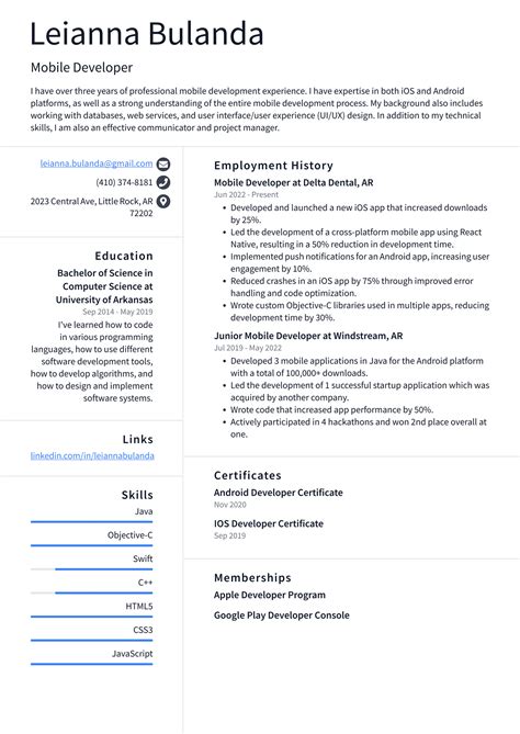 Image result for Example of Web Developer Resume