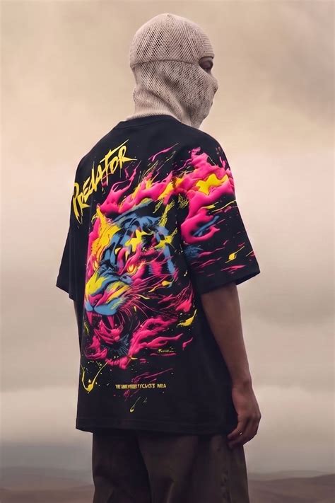 Predator Black 3D Puff Print Exclusive T-shirt Supreme Edition – Veirdo