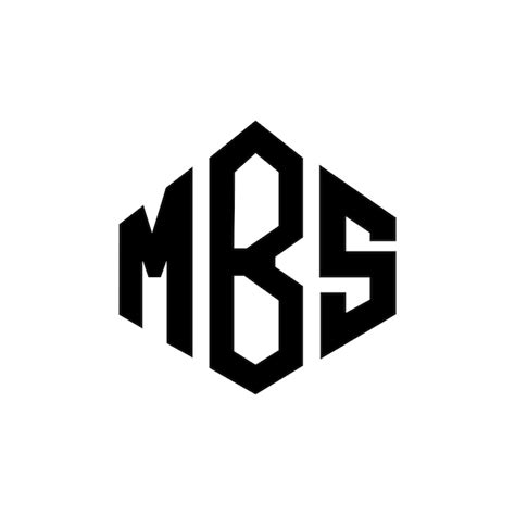 Logotipo de letra MBS com forma de polígono MBS polígono e forma de ...