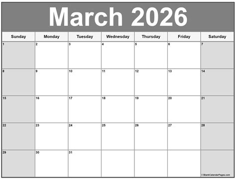 March 2026 calendar | free printable calendars