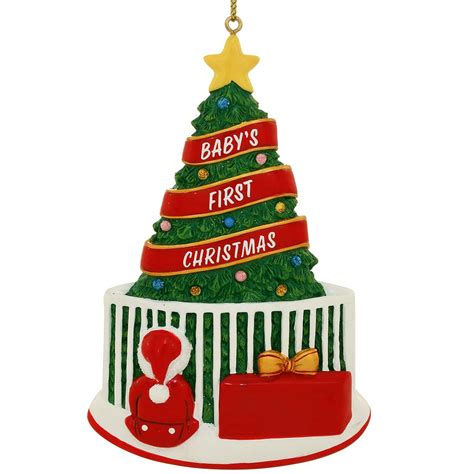 Personalized Baby's First Christmas With Tree And Gate