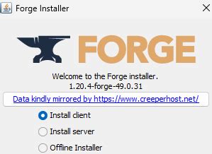 How to Open Forge with Java 的图像结果