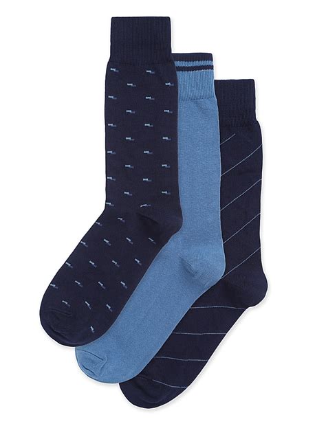 Buy 3 Pair Cotton Mix Skinny Fit Socks at Marks & Spencer