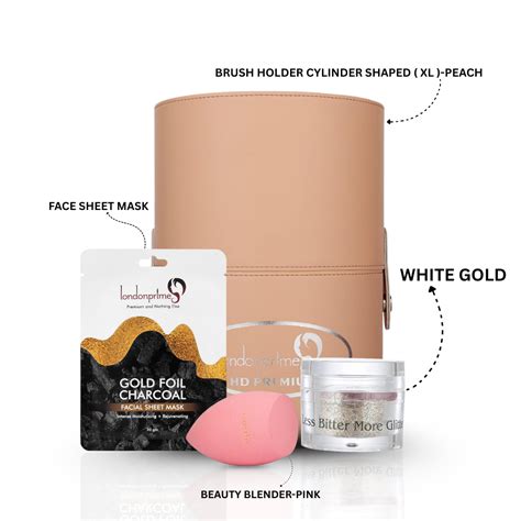 London Prime Glam & Glow Essential Combo (4-in-1) – Brush Holder XL ...