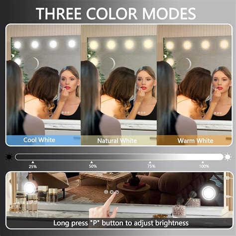 Buy Hasipu Vanity Mirror with Lights, 31.5 x 23.6 Makeup Mirror, Light ...