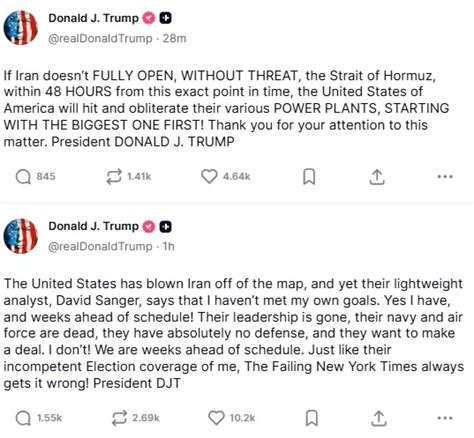 If Strait of Hormuz is: Trump issues big threat to Iran after saying US ...