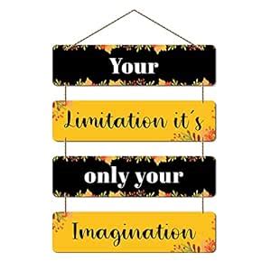 Artvibes Your Limitation Quotes Wooden Wall Hanger for Home Decor ...