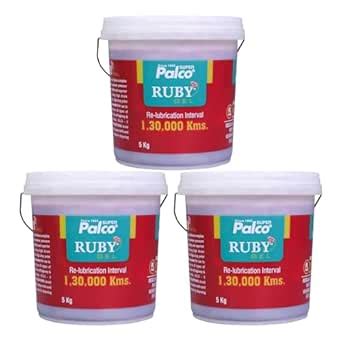 PALCO RUBY Gel Red Grease 5 KG (Pack of 3) NLGI-3 Extreme Pressure ...