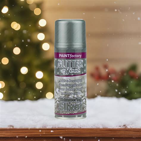 Paint Factory Silver Glitter Effect Spray Paint 200ml - Sprayster