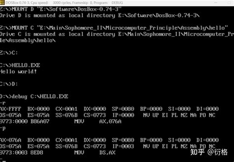 Masm DOSBox 的图像结果