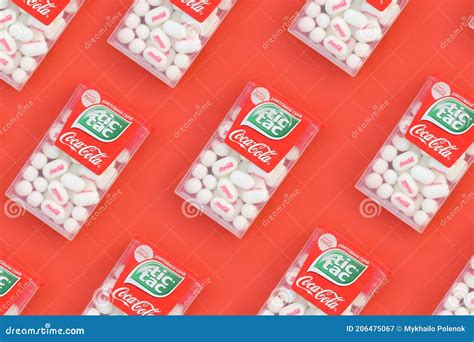 Many Tic Tac Candy Packages with Coca-Cola Taste. Tic Tac is Popular ...