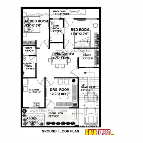 2 BHK floor plans of 25*45 - بحث Google‏ | Duplex house design, Indian ...