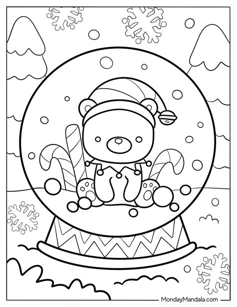 24 Snow Globe Coloring Pages (Free PDF Printables)