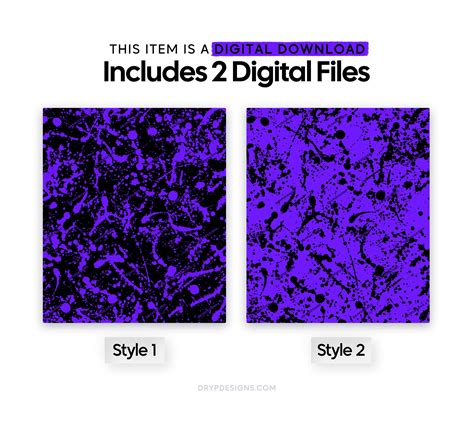Black + Purple Paint Splatter Seamless Background — drypdesigns